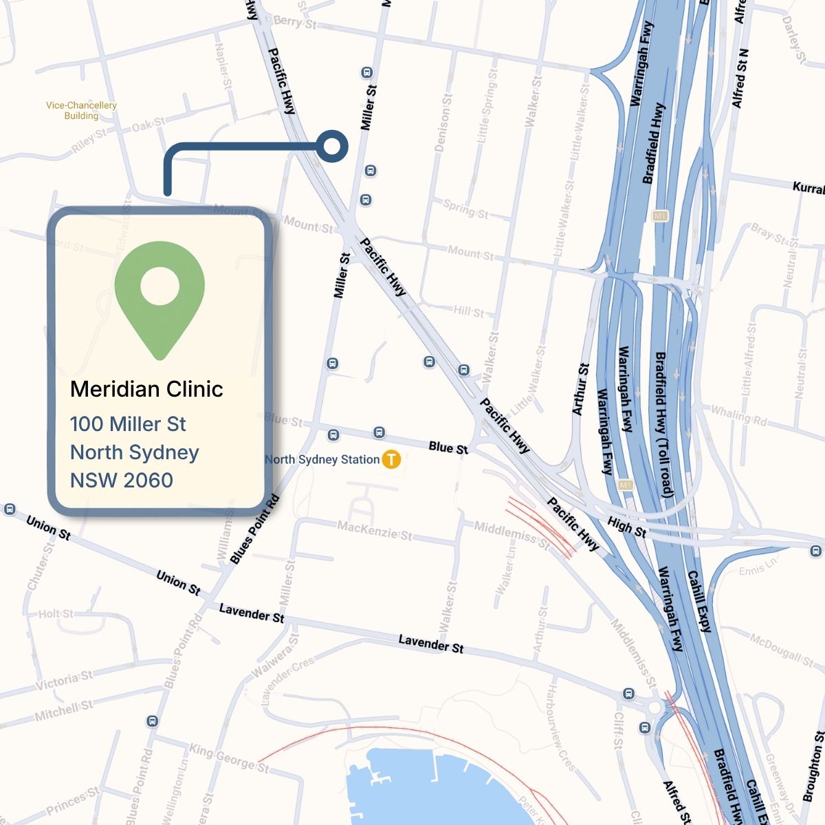 Clinic location map